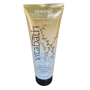 Vitabath Heavenly Coconut Creme Body Wash Coconut Extract Paraben Free 10 Oz